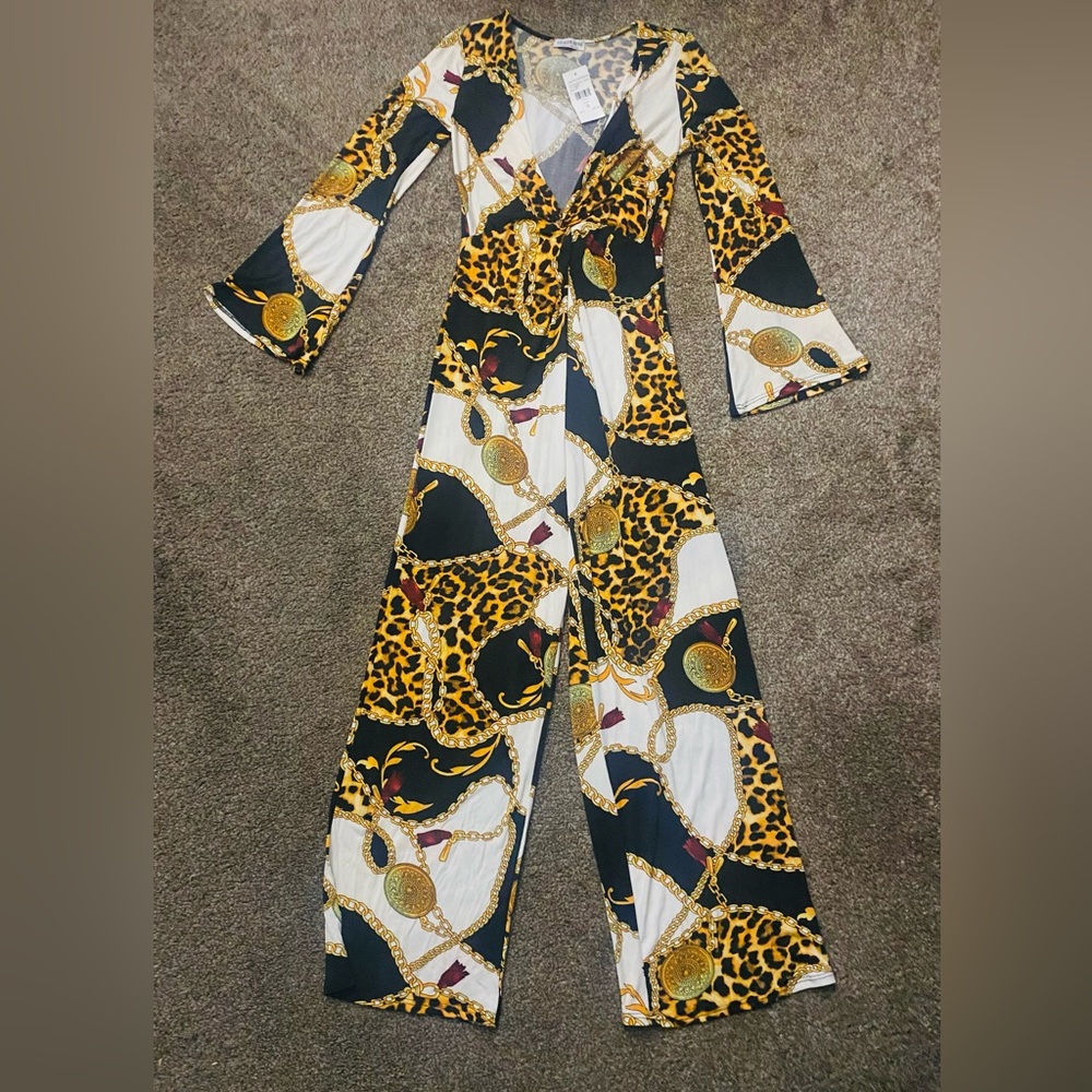 One Piece Set Chain Multi-Print| Fashion Nova|Size Small NWT